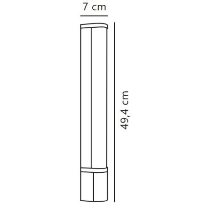 Nordlux - LED underskabslampe med stikkontakt MALAIKA LED/6W/230V IP44 sort