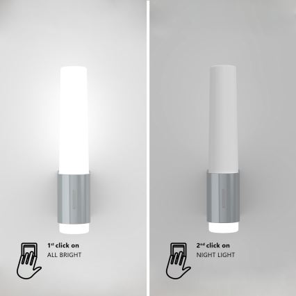 Nordlux - LED væglampe til badeværelse dæmpbar HELVA LED/6,8W/230V IP44 CRI 90 skinnende krom