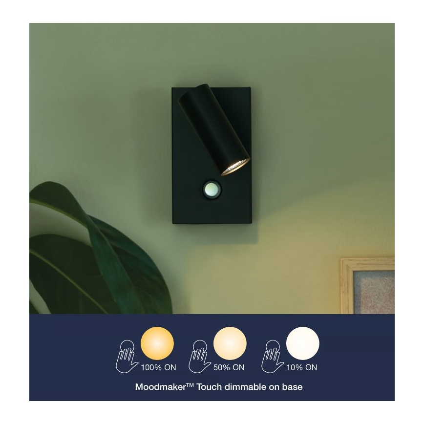 Nordlux - LED vægspot dæmpbar OMARI LED/3,2W/230V sort