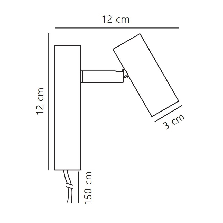 Nordlux - LED vægspot dæmpbar OMARI LED/3,2W/230V sort