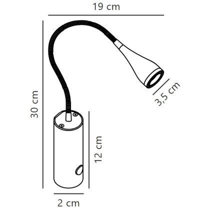 Nordlux - LED vægspot MENTO LED/3W/230V hvid