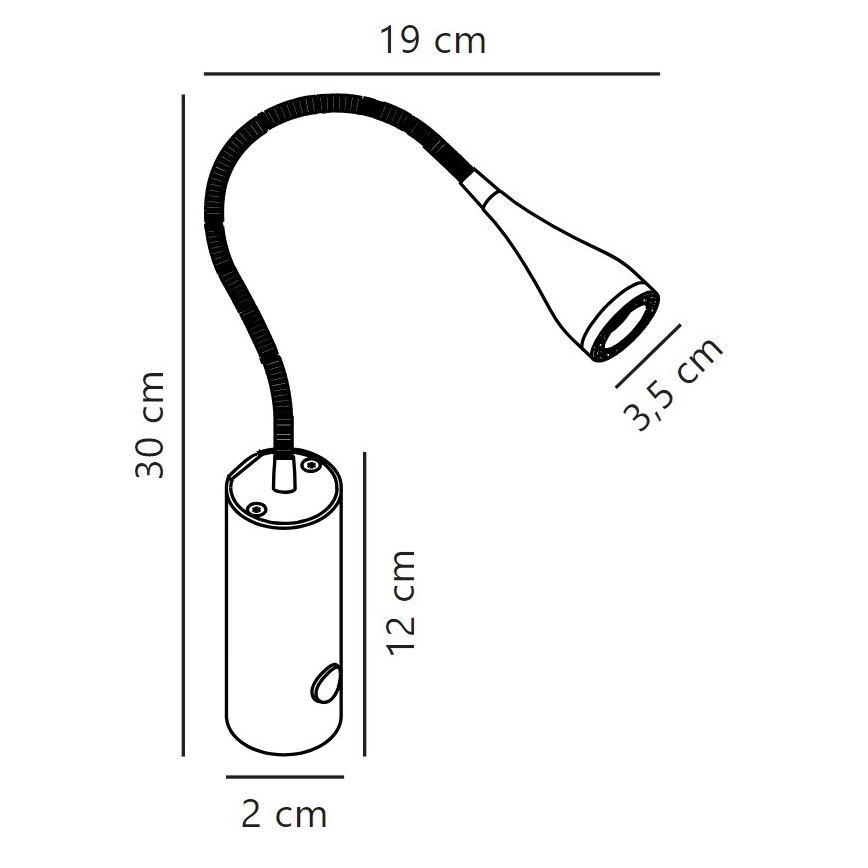 Nordlux - LED vægspot MENTO LED/3W/230V hvid