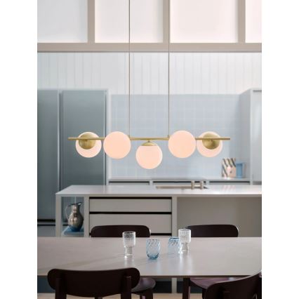 Nordlux - LILLY pendel på kabel 5xE14/10W/230V messing