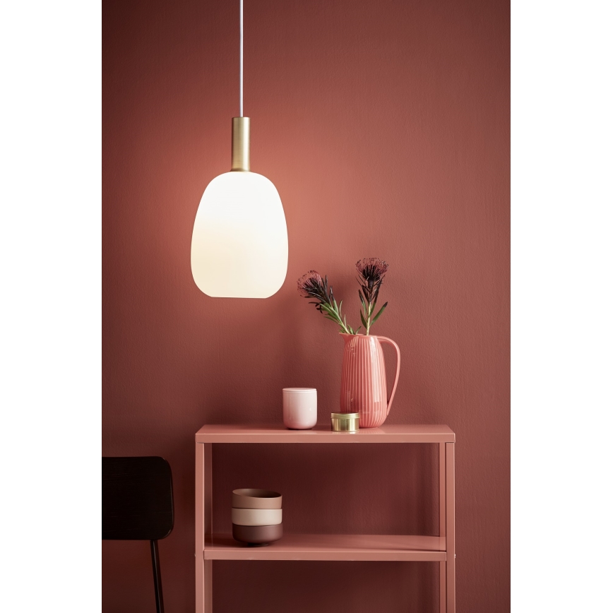 Nordlux - Loftlampe på kabel ALTON 1xE27/60W/230V hvid/sort/messing