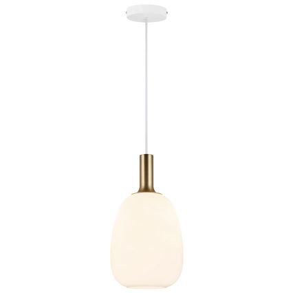 Nordlux - Loftlampe på kabel ALTON 1xE27/60W/230V hvid/sort/messing