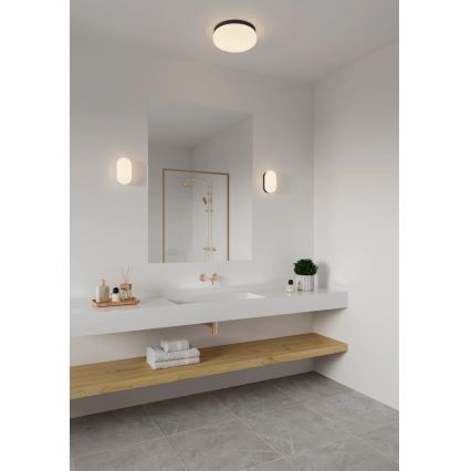 Nordlux - Loftlampe til badeværelse FOAM 2xE27/55W/230V IP44 sort