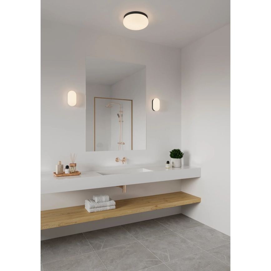 Nordlux - Loftlampe til badeværelse FOAM 2xE27/55W/230V IP44 sort