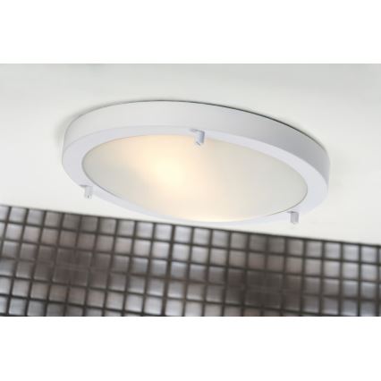 Nordlux - Loftlampe til badeværelset ANCONA 2xE27/40W/230V IP43 Ø 31,5 cm hvid