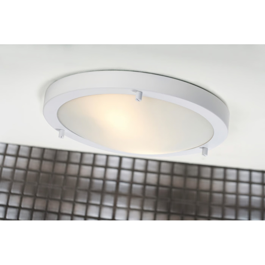 Nordlux - Loftlampe til badeværelset ANCONA 2xE27/40W/230V IP43 Ø 31,5 cm hvid