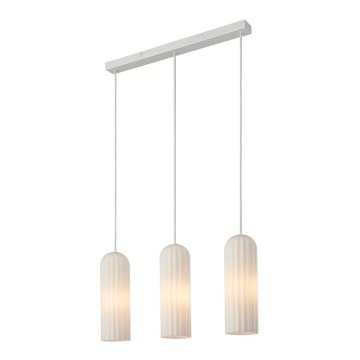 Nordlux - Loftpendel på kabel MIELLA 3xE27/25W/230V hvid