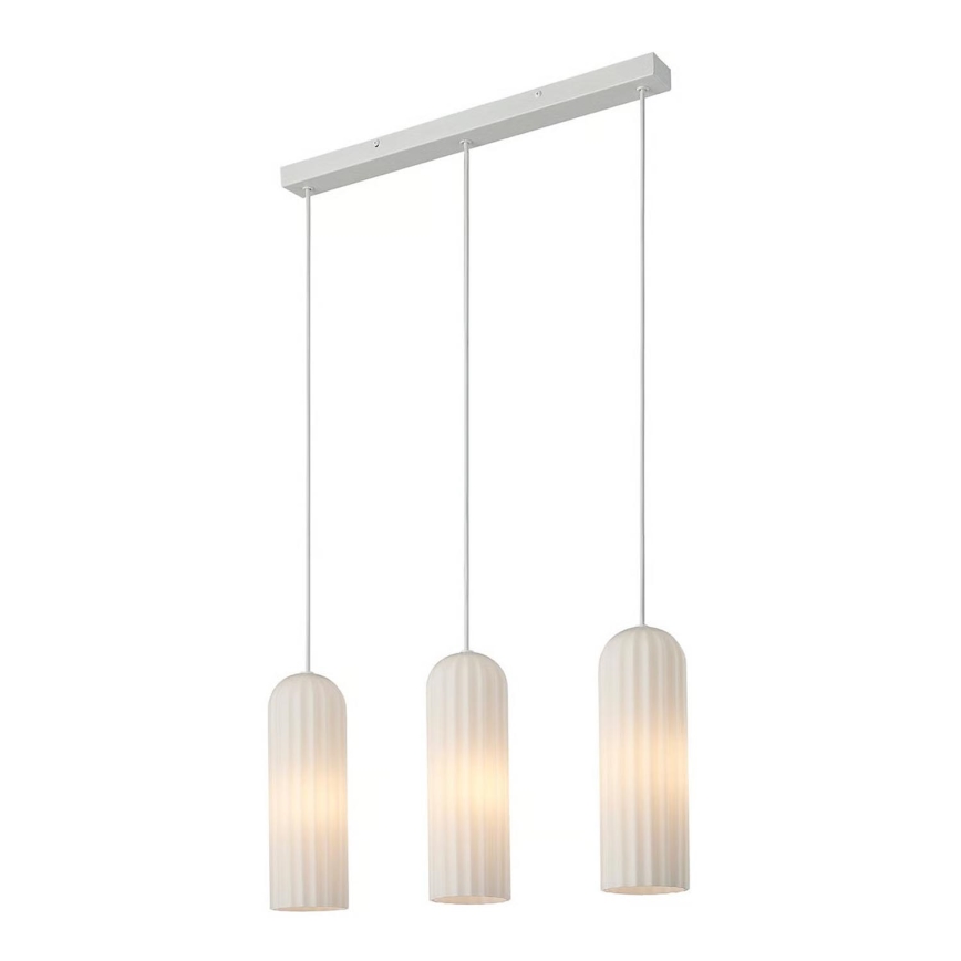 Nordlux - Loftpendel på kabel MIELLA 3xE27/25W/230V hvid