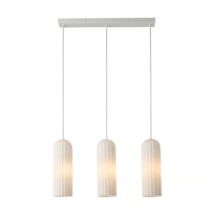 Nordlux - Loftpendel på kabel MIELLA 3xE27/25W/230V hvid