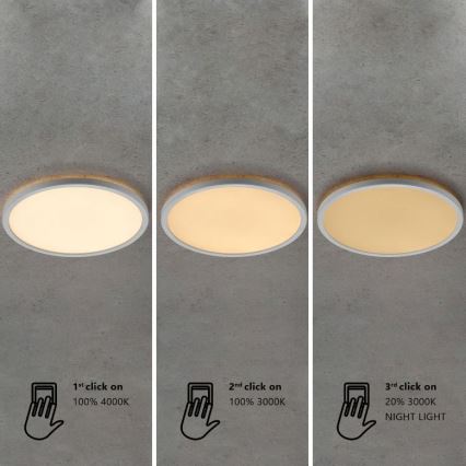 Nordlux - OJA LED, dæmpbar loftlampe til badeværelse LED/19W/230V 3000/4000K IP54 Ø 43 cm