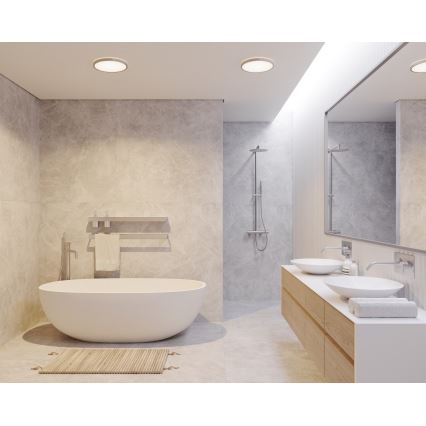 Nordlux - OJA LED, dæmpbar loftlampe til badeværelse LED/19W/230V 3000/4000K IP54 Ø 43 cm