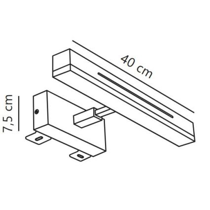 Nordlux - LED dæmpbart badeværelses spejlbelysning OTIS LED/14W/230V IP44 40 cm sølv