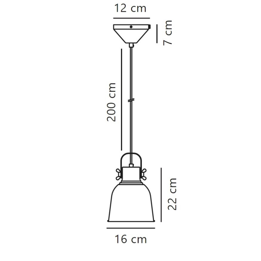 Nordlux - Pendel ADRIAN 1xE27/25W/230V diameter 16 cm antracit