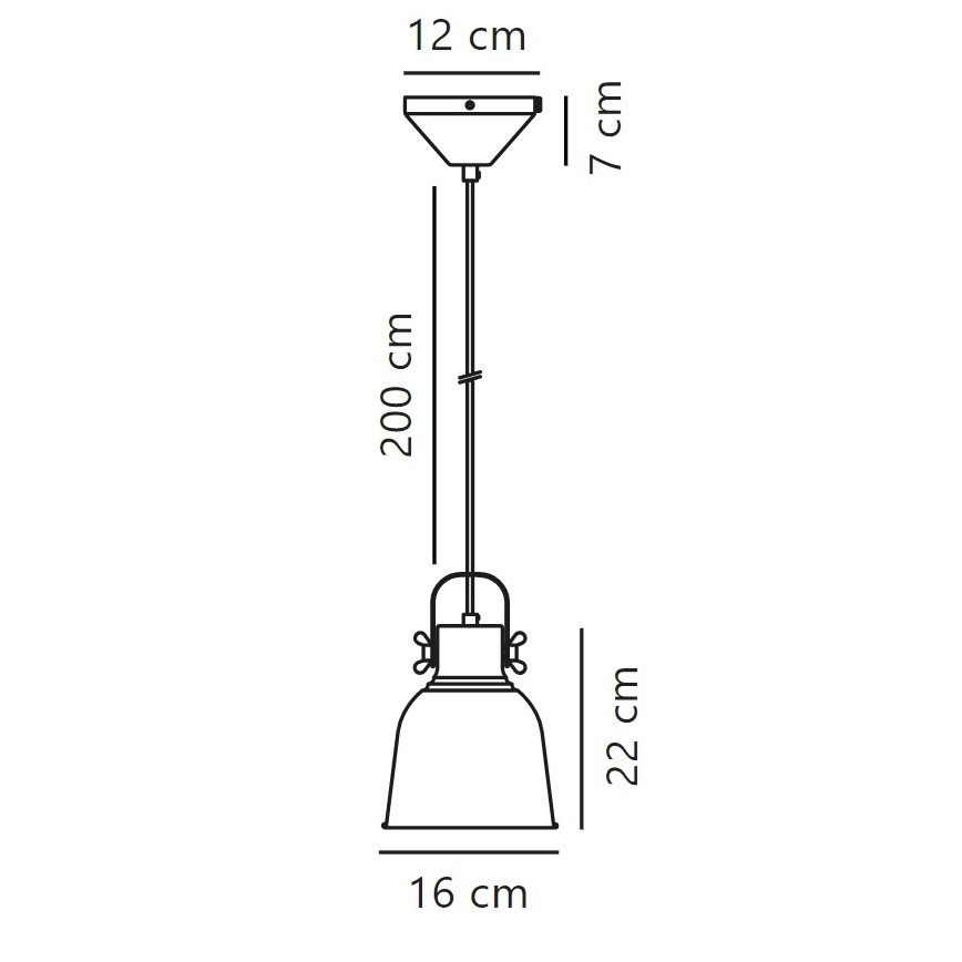 Nordlux - Pendel ADRIAN 1xE27/25W/230V diameter 16 cm grå
