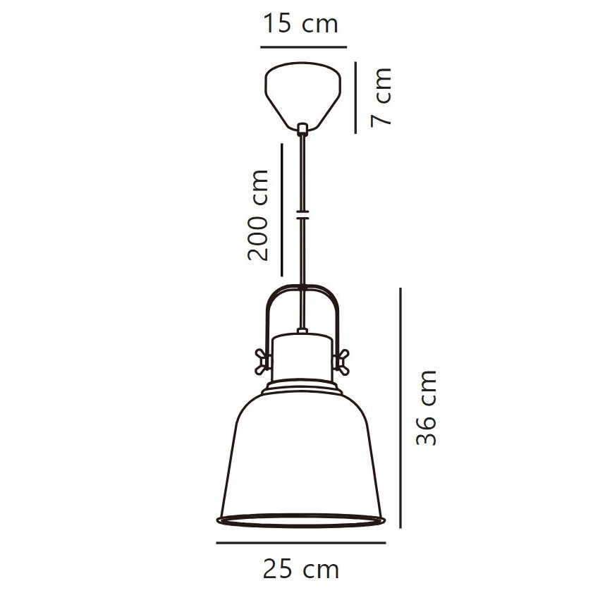 Nordlux - Pendel ADRIAN 1xE27/25W/230V diameter 25 cm grå