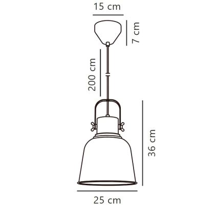 Nordlux - Pendel ADRIAN 1xE27/40W/230V diameter 25 cm antracit