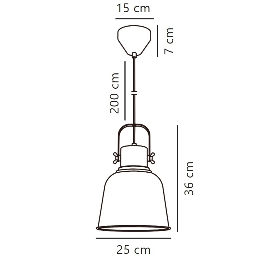 Nordlux - Pendel ADRIAN 1xE27/40W/230V diameter 25 cm antracit