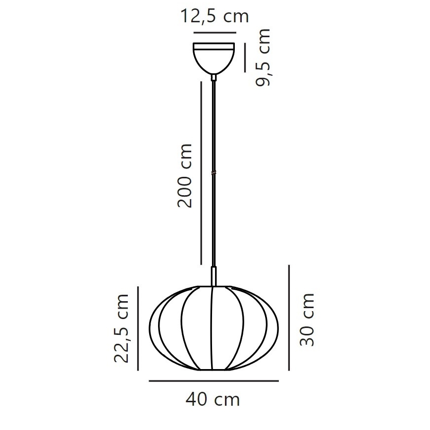Nordlux - Pendel AERON 1xE27/40W/230V diameter 40 cm