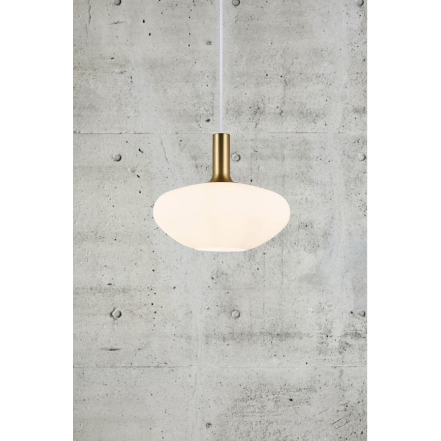 Nordlux - Pendel ALTON 1xE27/60W/230V hvid/sort/messing