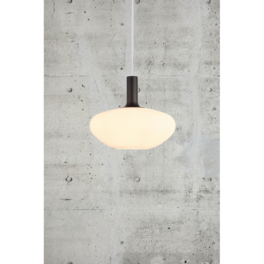 Nordlux - Pendel ALTON 1xE27/60W/230V hvid/sort/messing