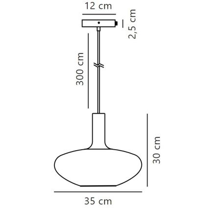 Nordlux - Pendel ALTON 1xE27/60W/230V sort