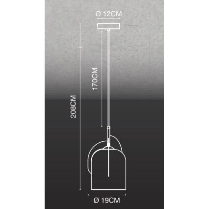 Nordlux - Pendel BOSHI 1xE27/40W/230V