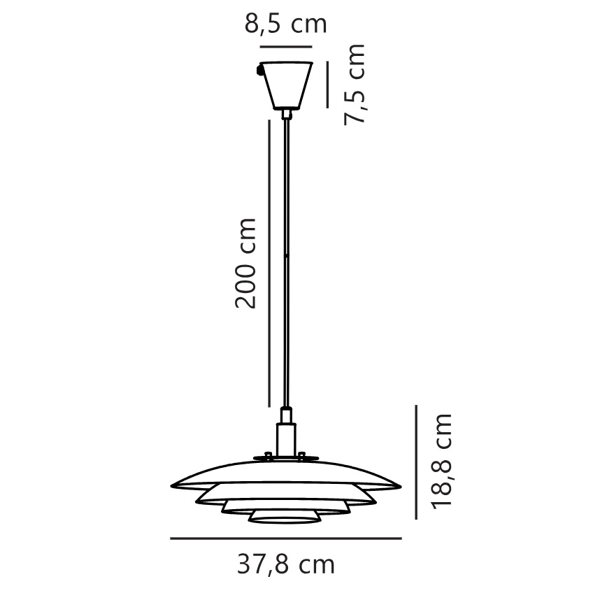 Nordlux - Pendel BRETAGNE 1xG9/25W/230V antracit