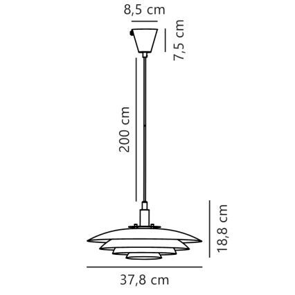 Nordlux - Pendel BRETAGNE 1xG9/25W/230V hvid