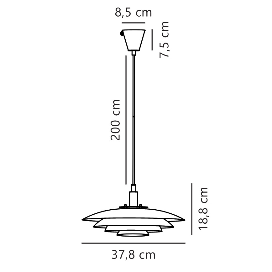 Nordlux - Pendel BRETAGNE 1xG9/25W/230V hvid