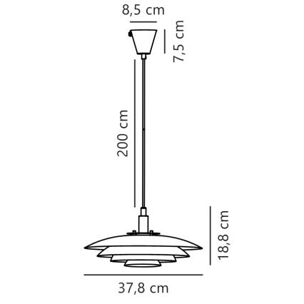 Nordlux - Pendel BRETAGNE 1xG9/25W/230V Rosenguld