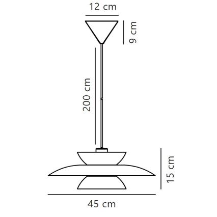 Nordlux - Pendel CARMEN 1xE27/40W/230V sort