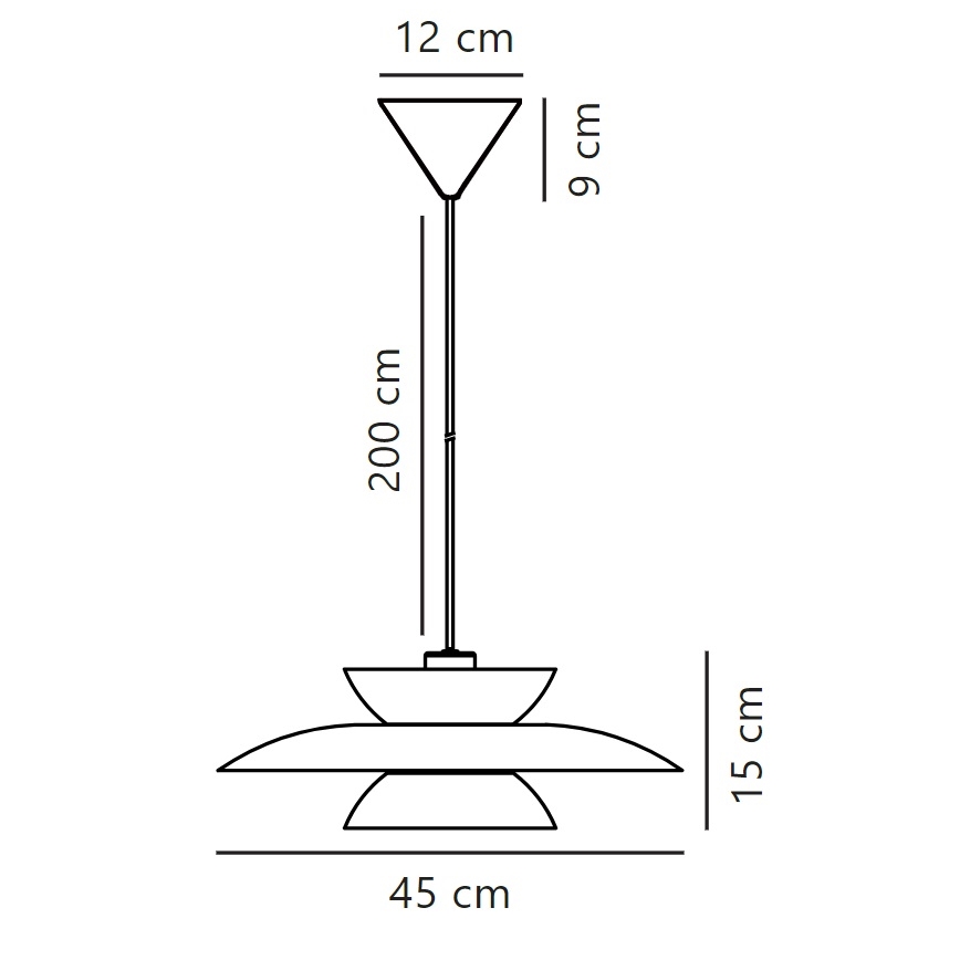 Nordlux - Pendel CARMEN 1xE27/40W/230V sort