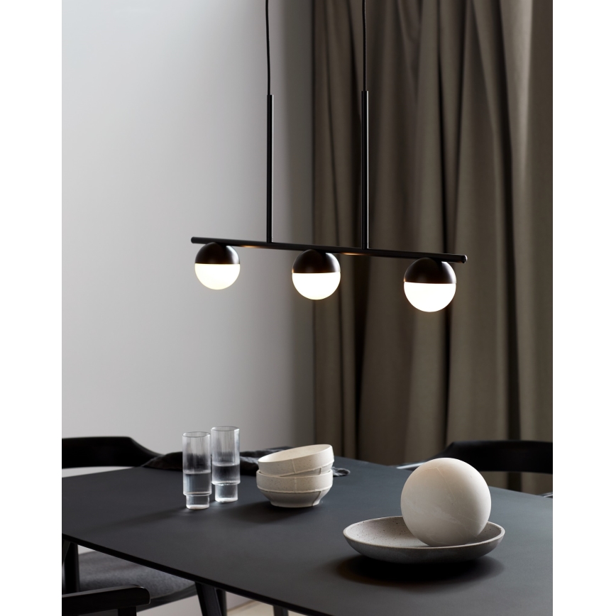 Nordlux - Pendel CONTINA 3xG9/5W/230V sort