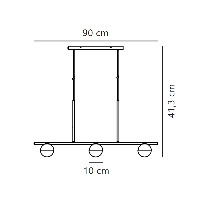 Nordlux - Pendel CONTINA 3xG9/5W/230V sort