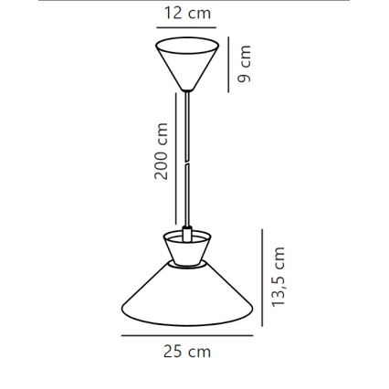 Nordlux - Pendel DIAL 1xE27/40W/230V diameter 25 cm hvid