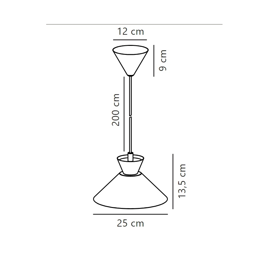 Nordlux - Pendel DIAL 1xE27/40W/230V diameter 25 cm hvid