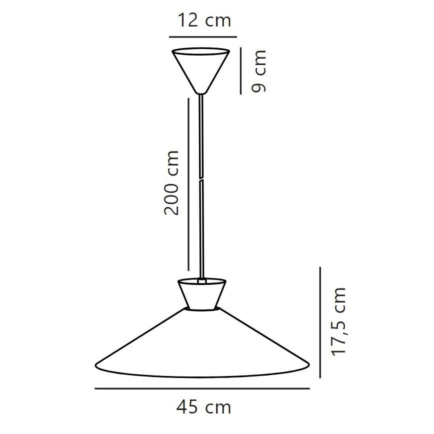 Nordlux - Pendel DIAL 1xE27/40W/230V diameter 45 cm grå