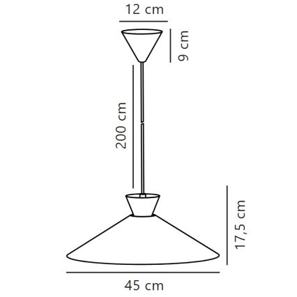 Nordlux - Pendel DIAL 1xE27/40W/230V diameter 45 cm gul