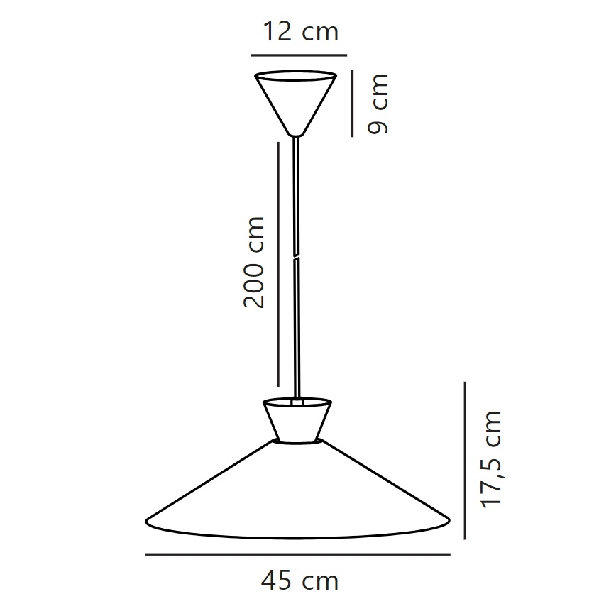 Nordlux - Pendel DIAL 1xE27/40W/230V diameter 45 cm gul