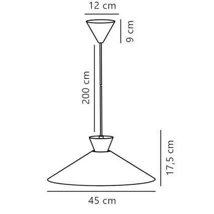Nordlux - Pendel DIAL 1xE27/40W/230V diameter 45 cm hvid
