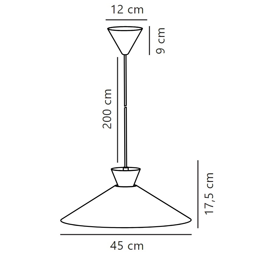 Nordlux - Pendel DIAL 1xE27/40W/230V diameter 45 cm hvid