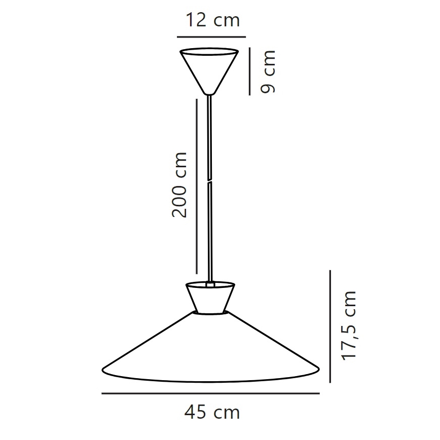 Nordlux - Pendel DIAL 1xE27/40W/230V diameter 45 cm sort