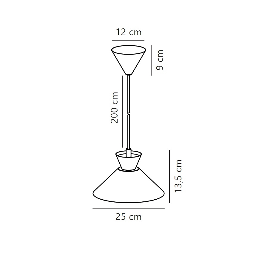 Nordlux - Pendel DIAL 1xE27/40W/230V diameter 25 cm grå