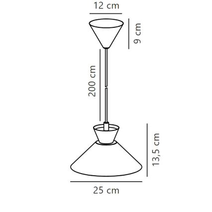 Nordlux - Pendel DIAL 1xE27/40W/230V diameter 25 cm sort