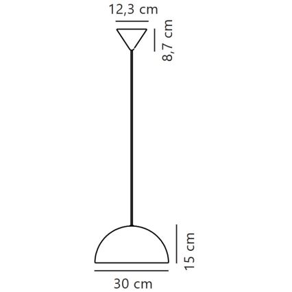Nordlux - Pendel ELLEN 1xE27/40W/230V hvid