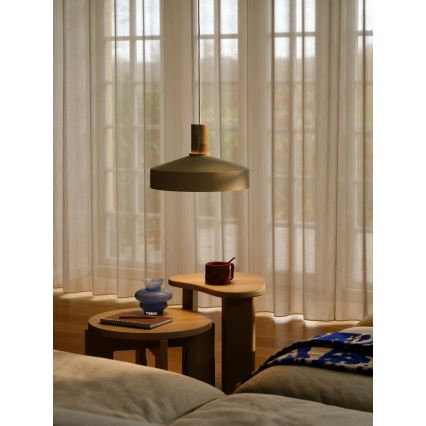 Nordlux - Pendel ELVAS 1xE27/60W/230V diameter 37,5 cm beige