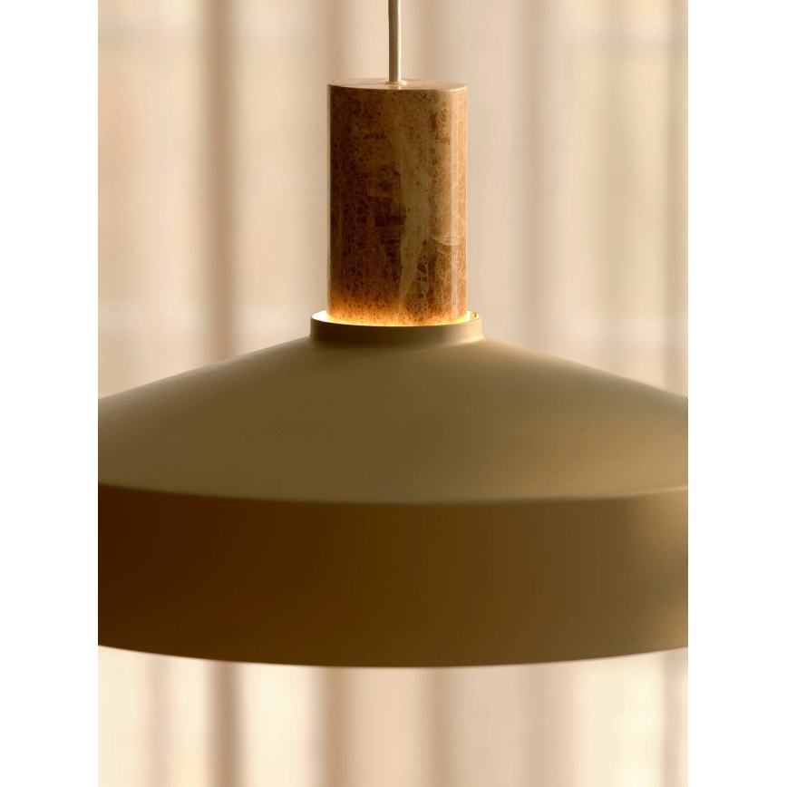 Nordlux - Pendel ELVAS 1xE27/60W/230V diameter 37,5 cm beige